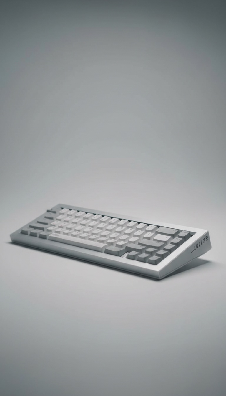 Base do teclado a mostrar os pés ajustáveis e o acabamento inferior