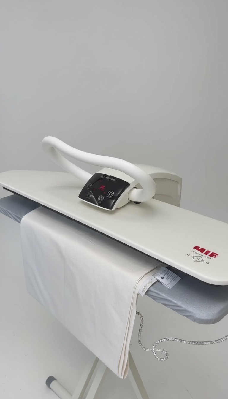 Pormenor da pega ergonómica e dos botões da prensa
