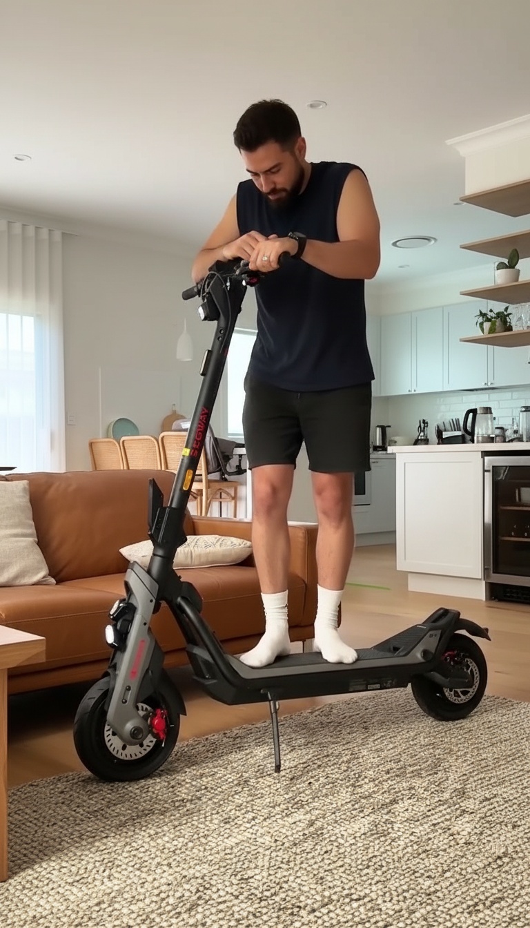 Trotinete elétrica em utilização no dia a dia na cidade